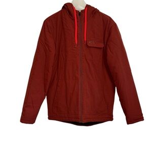 OAKLEY Unisex Hooded Insulate Coat Jacket Red Winter Sports Size Small